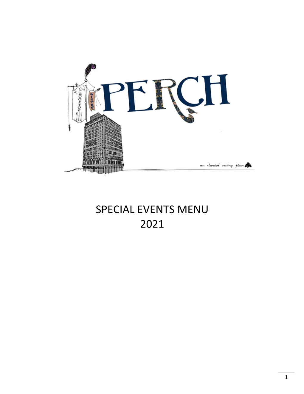 Special Events Menu 2021