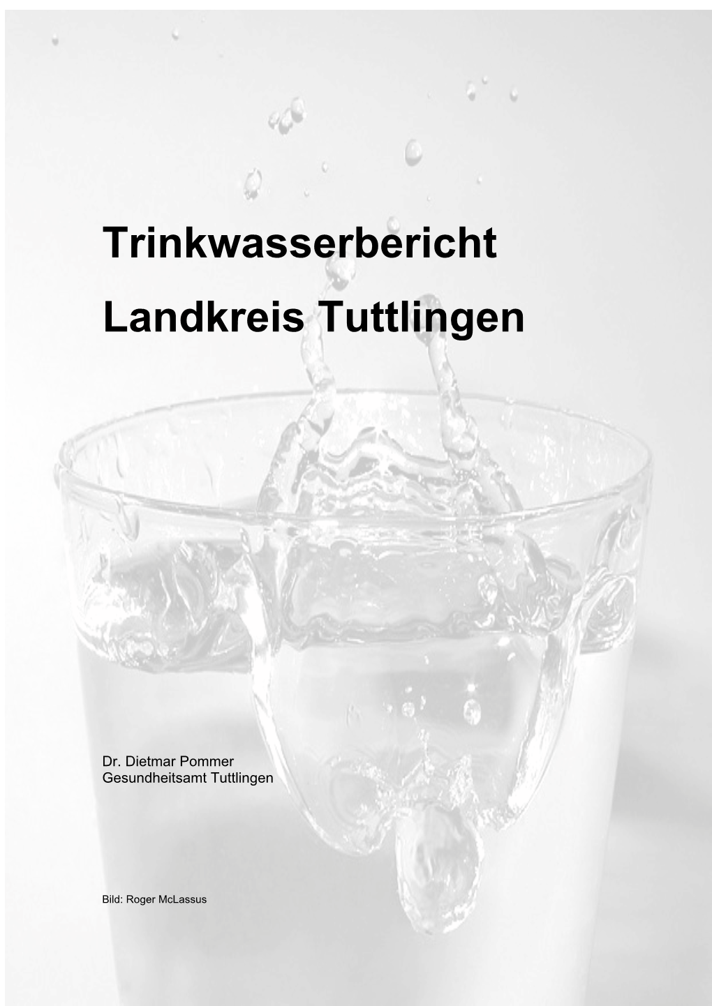 Trinkwasserbericht Landkreis Tuttlingen