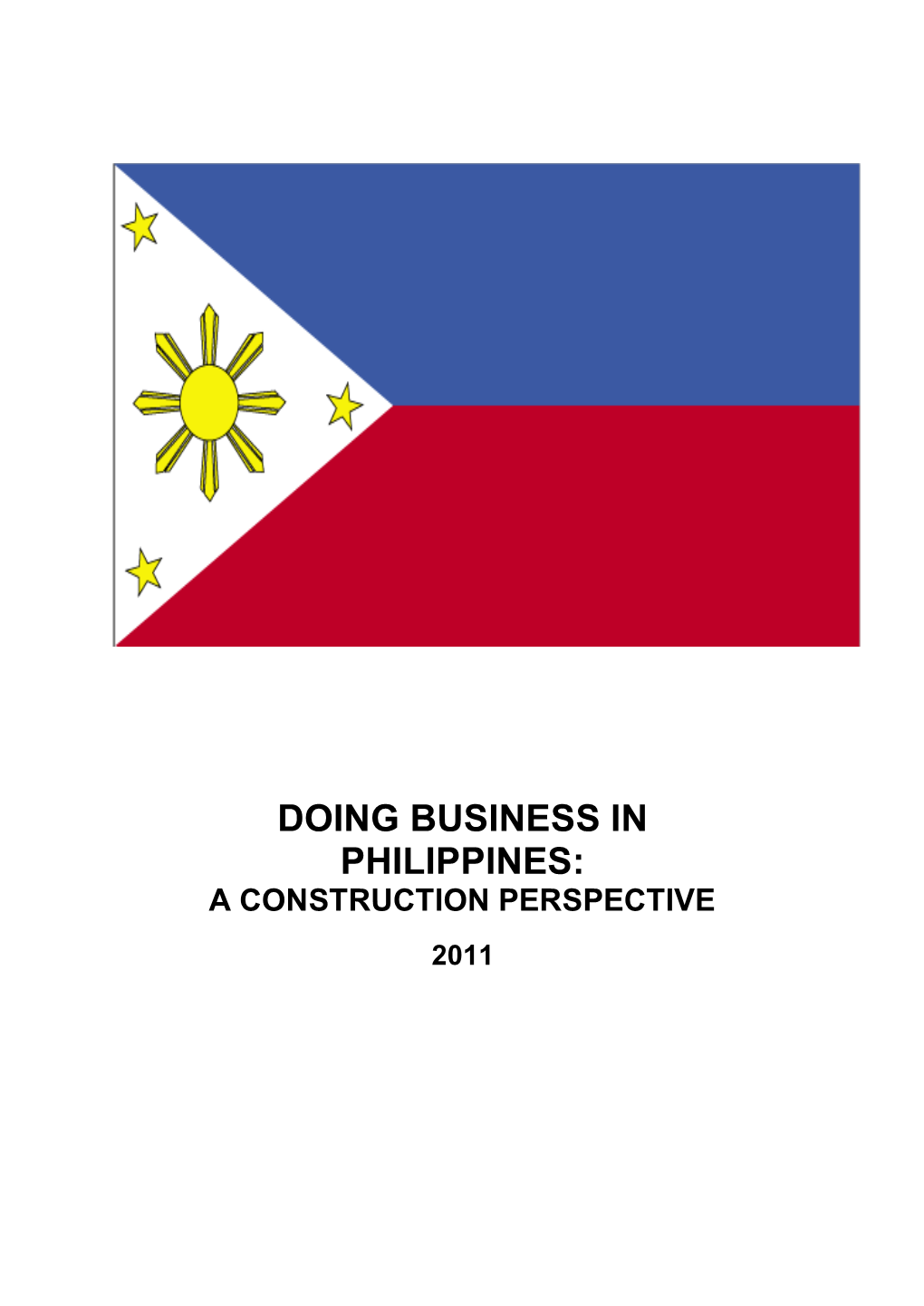 Doing Business in Philippines: a Construction Perspective