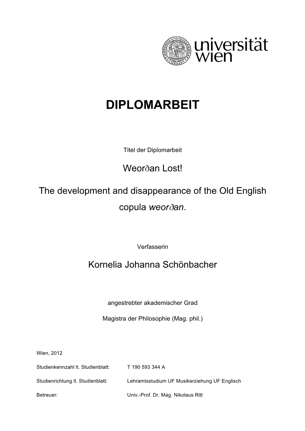 Diplomarbeit