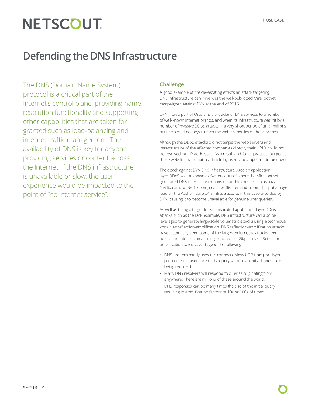 Defending the DNS Infrastructure