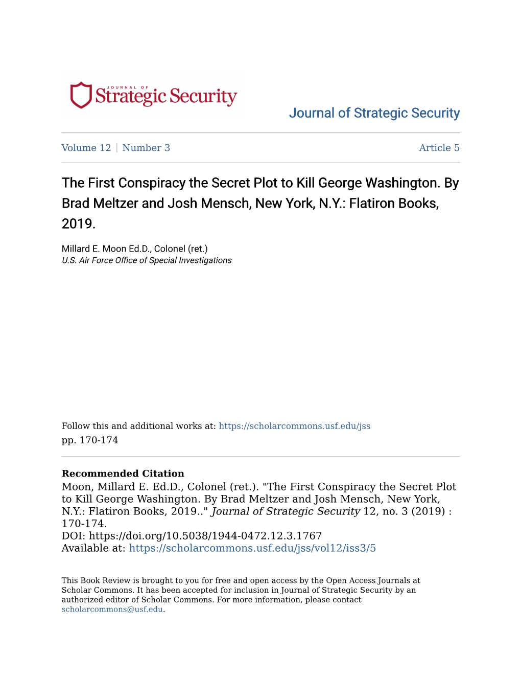 The First Conspiracy the Secret Plot to Kill George Washington