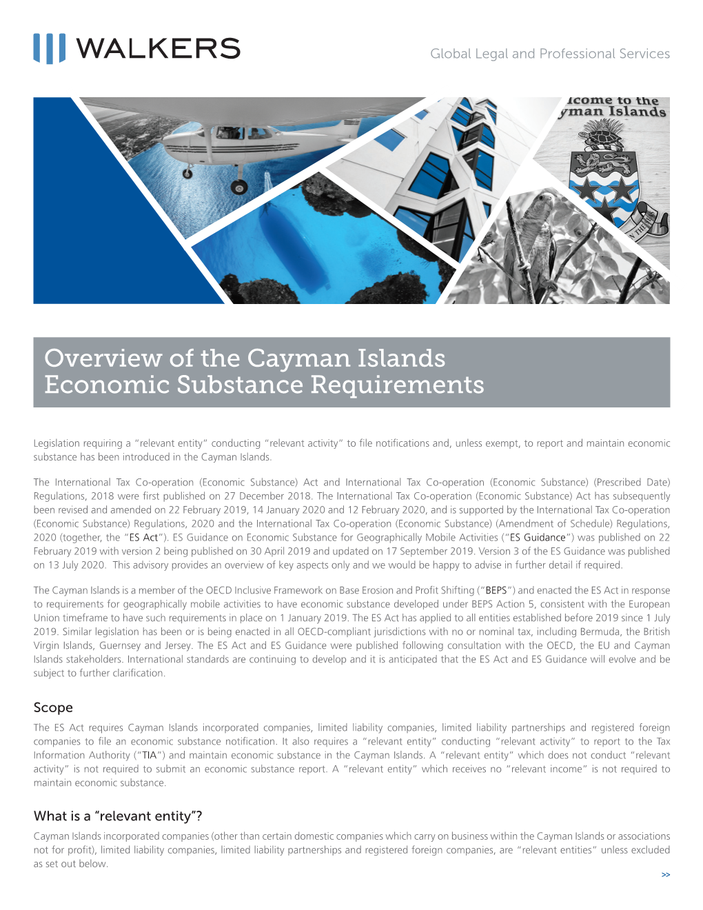 Overview of the Cayman Islands Economic Substance Requirements