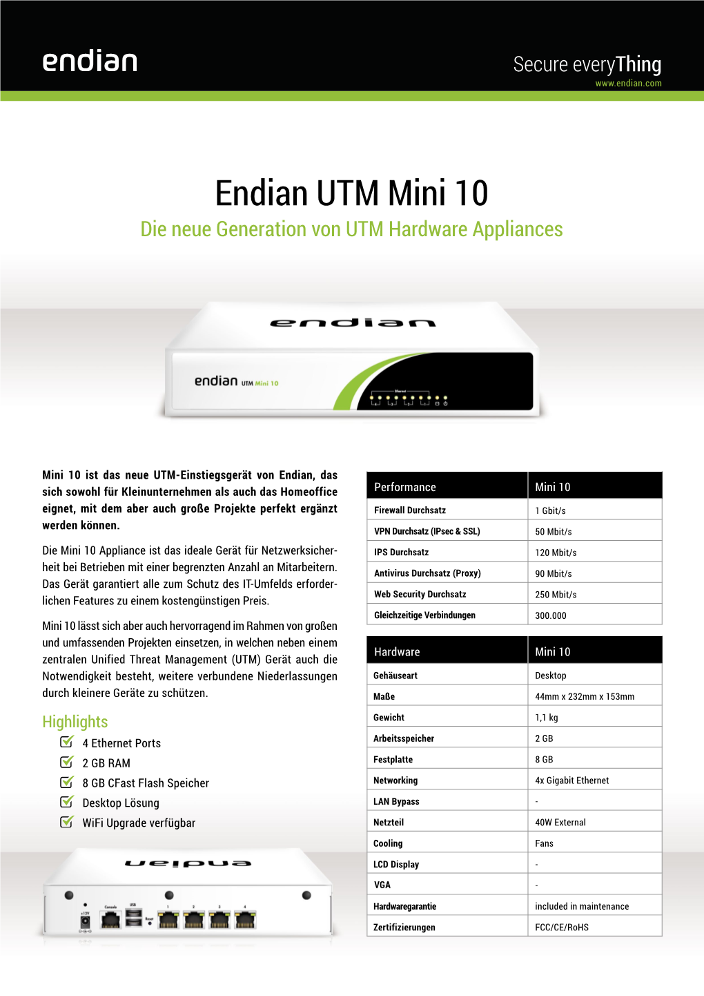 Endian UTM Mini 10 Die Neue Generation Von UTM Hardware Appliances