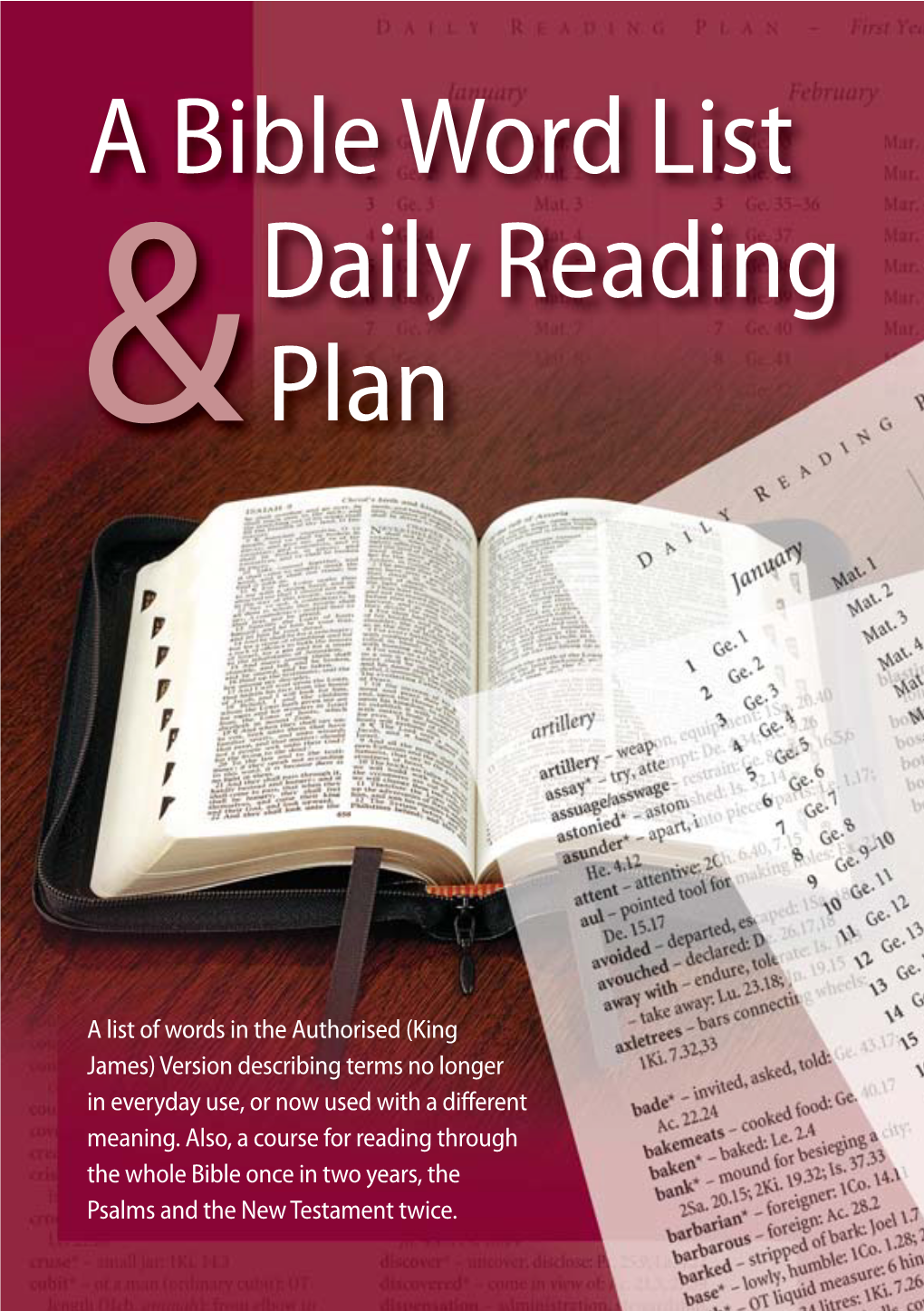 Bible Word List and Reading Plan