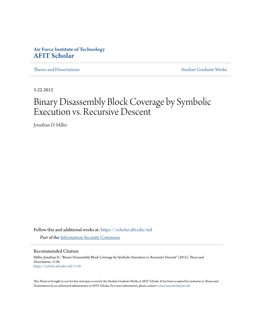 Binary Disassembly Block Coverage by Symbolic Execution Vs