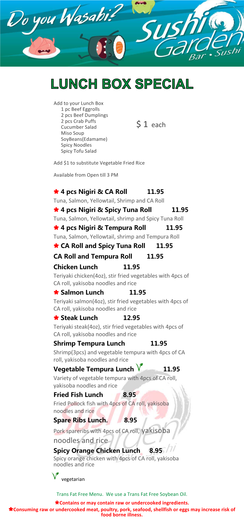 View Our Foothills Mall Menu