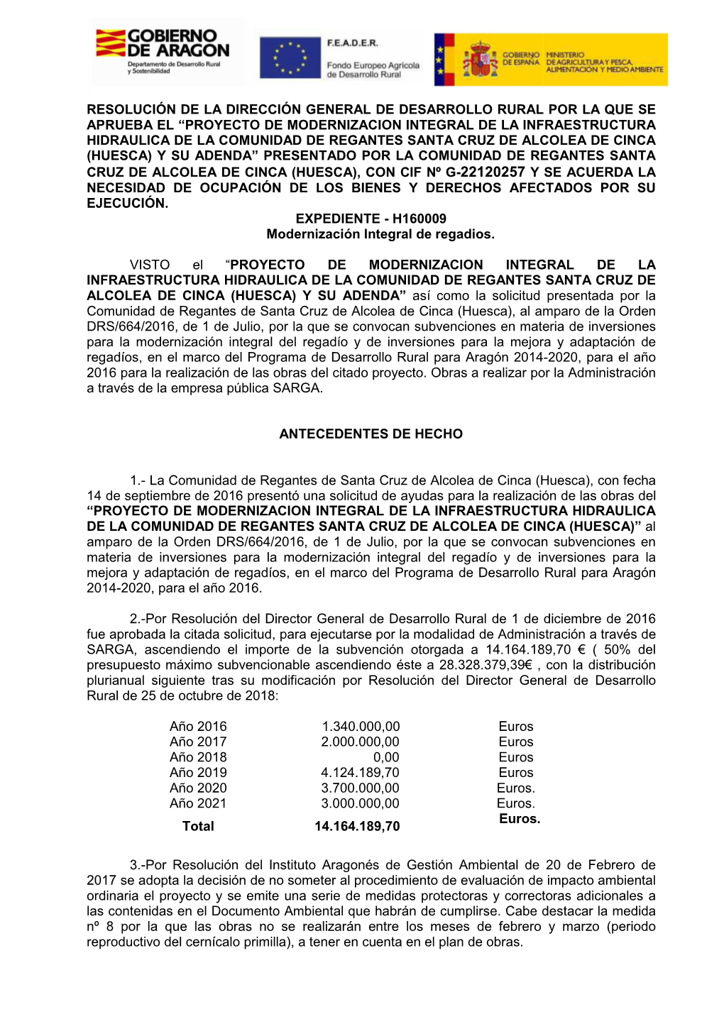 Resolución De La Dirección General De Desarrollo