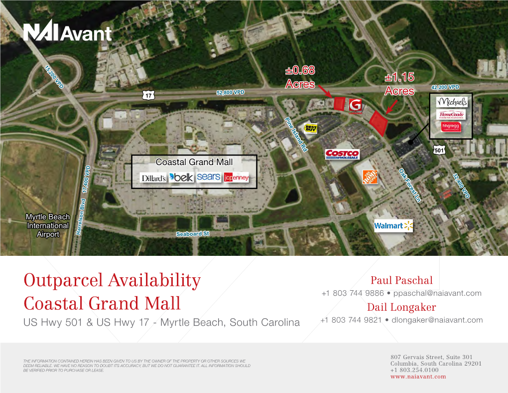 Outparcel Availability Coastal Grand Mall