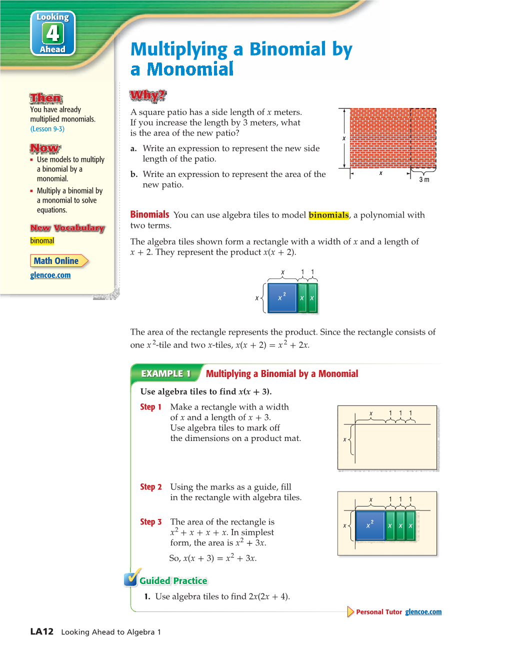 6 Multiplying a Binomial by a Monomial