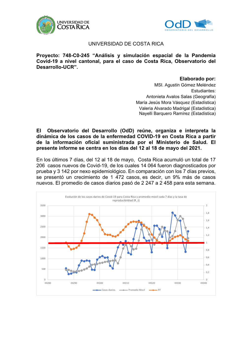 Reporte Epidemiológico Del Covid-19 Al 18 De Mayo 2021