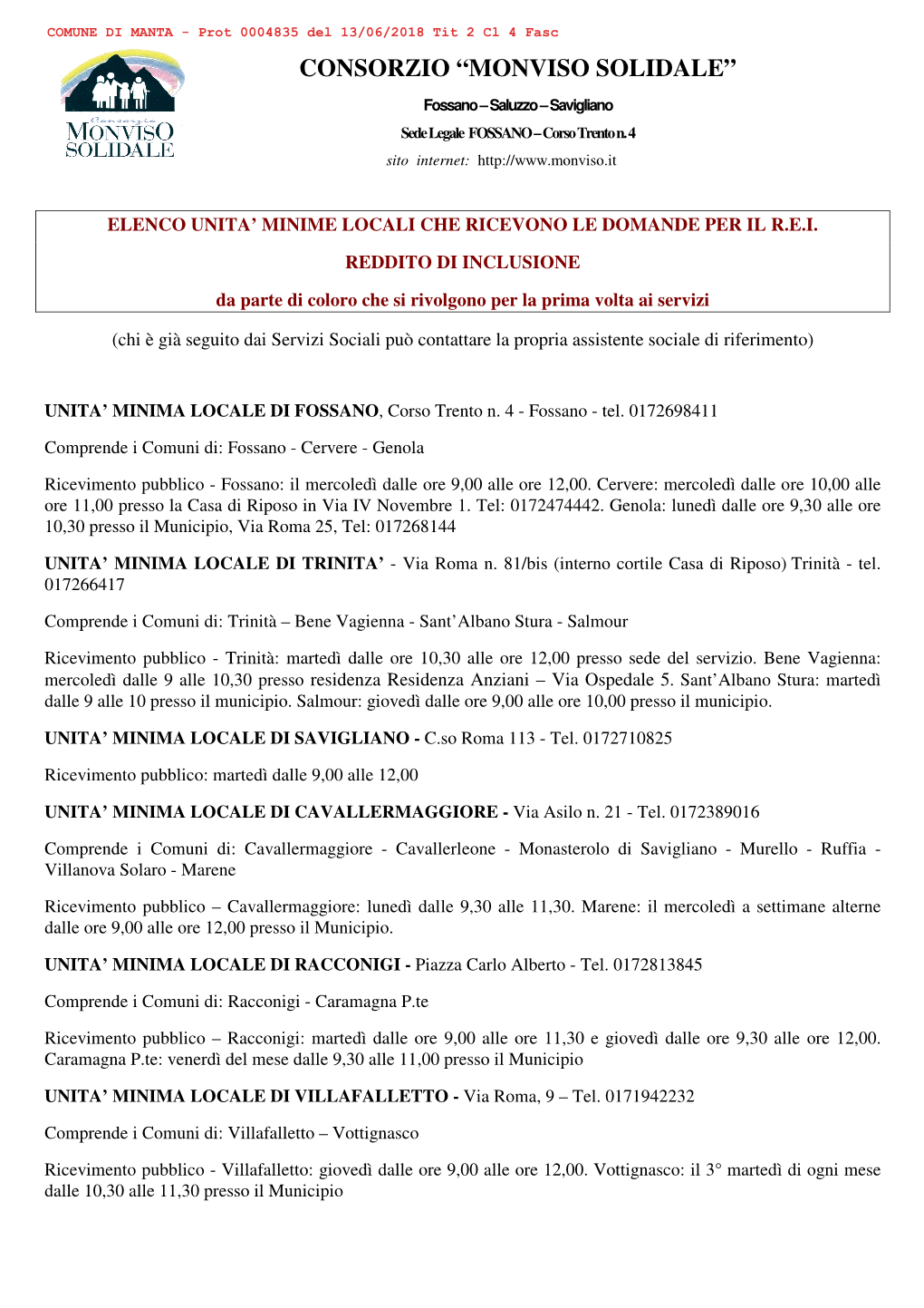 Consorzio “Monviso Solidale”