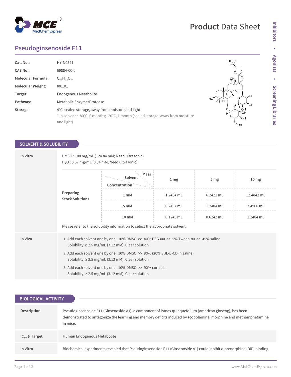 Product Data Sheet