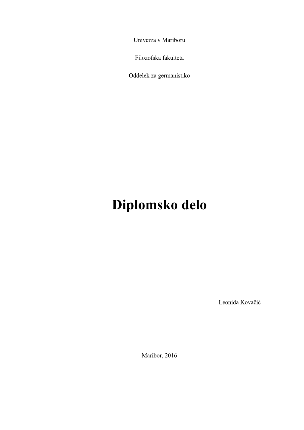 Diplomsko Delo