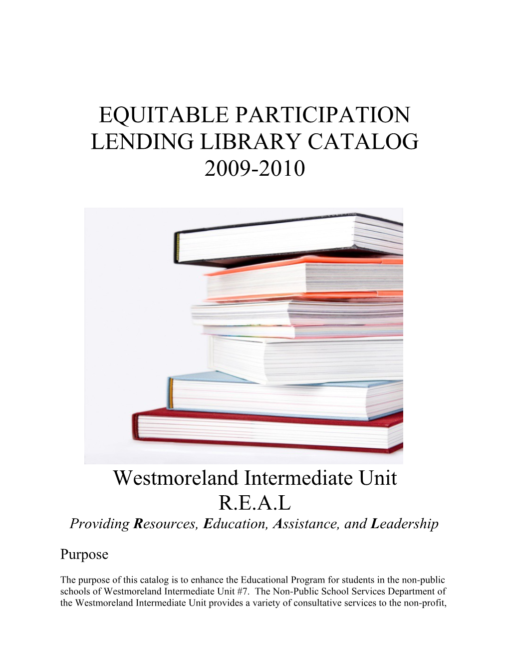 Equitable Participation Lending Library Catalog