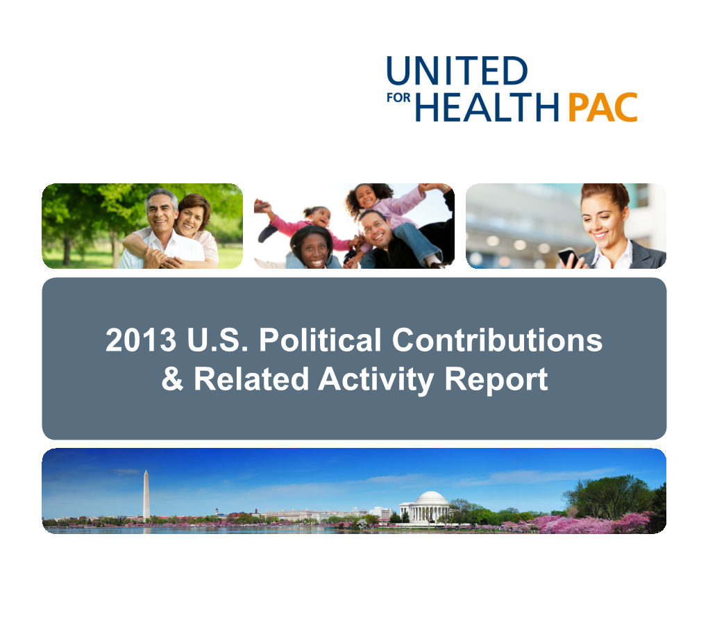 2013 US Political Contributions & Related Activity Report