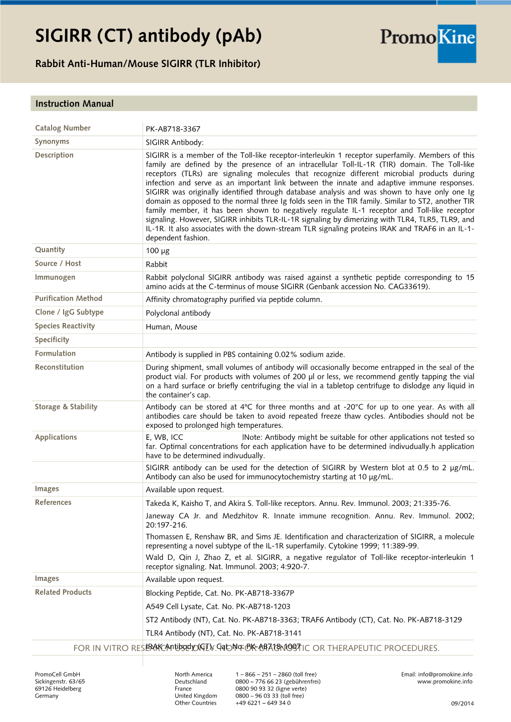 SIGIRR (CT) Antibody (Pab)