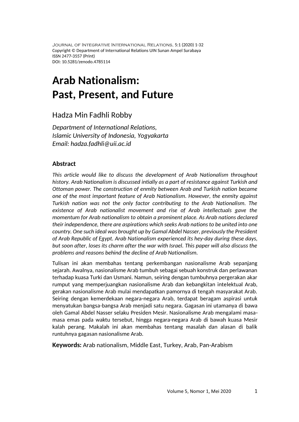 Arab Nationalism