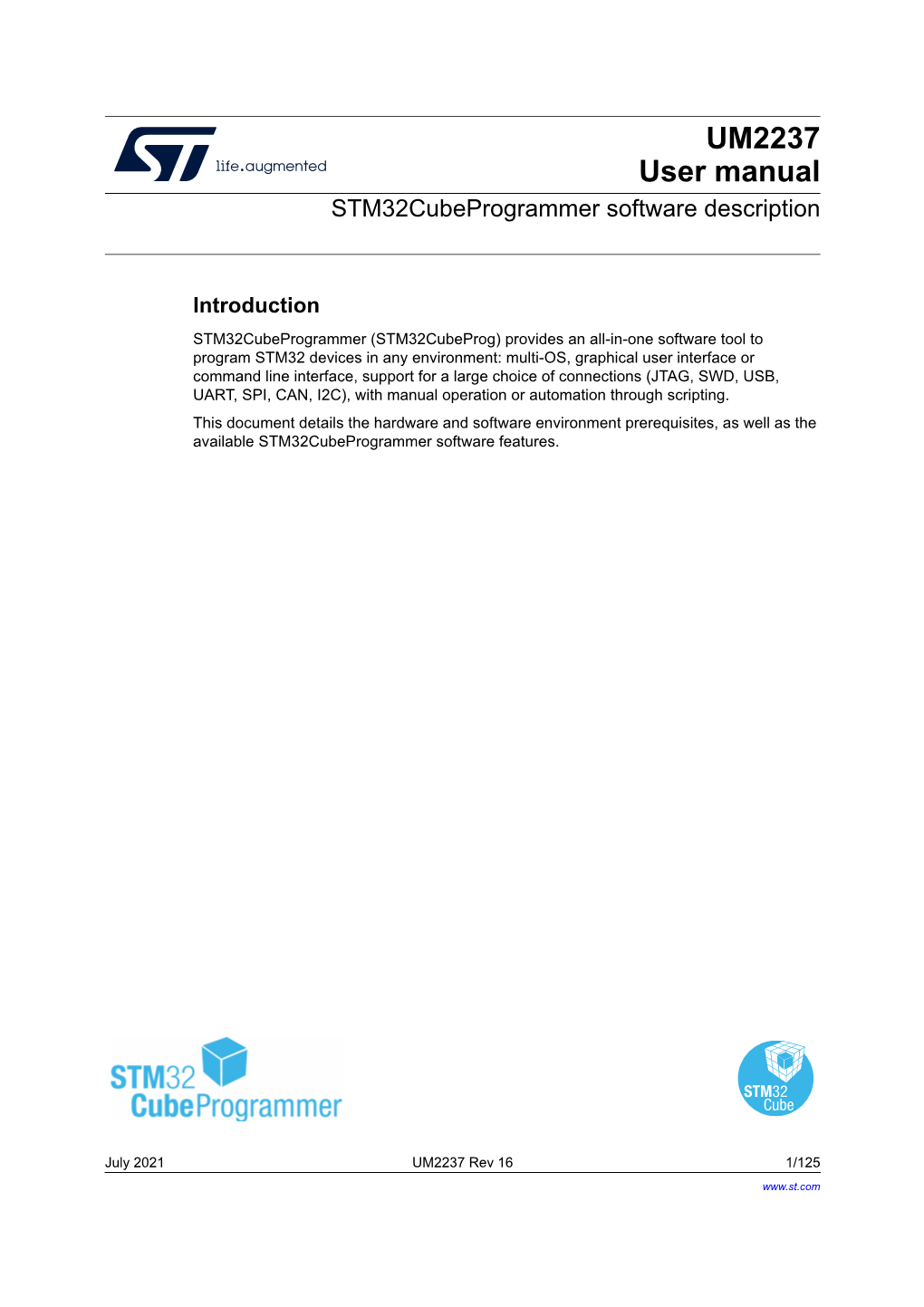 Stm32cubeprogrammer User Manual