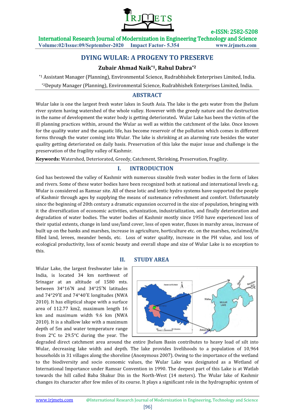 Deterioration of Water Bodies of Kashmir with Special Reference To