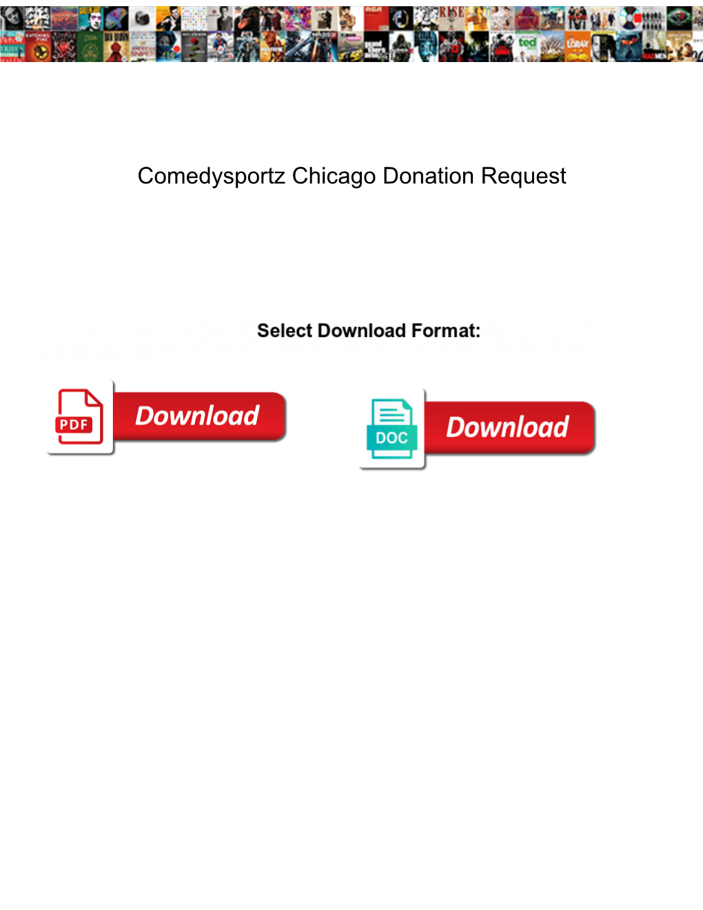 Comedysportz Chicago Donation Request