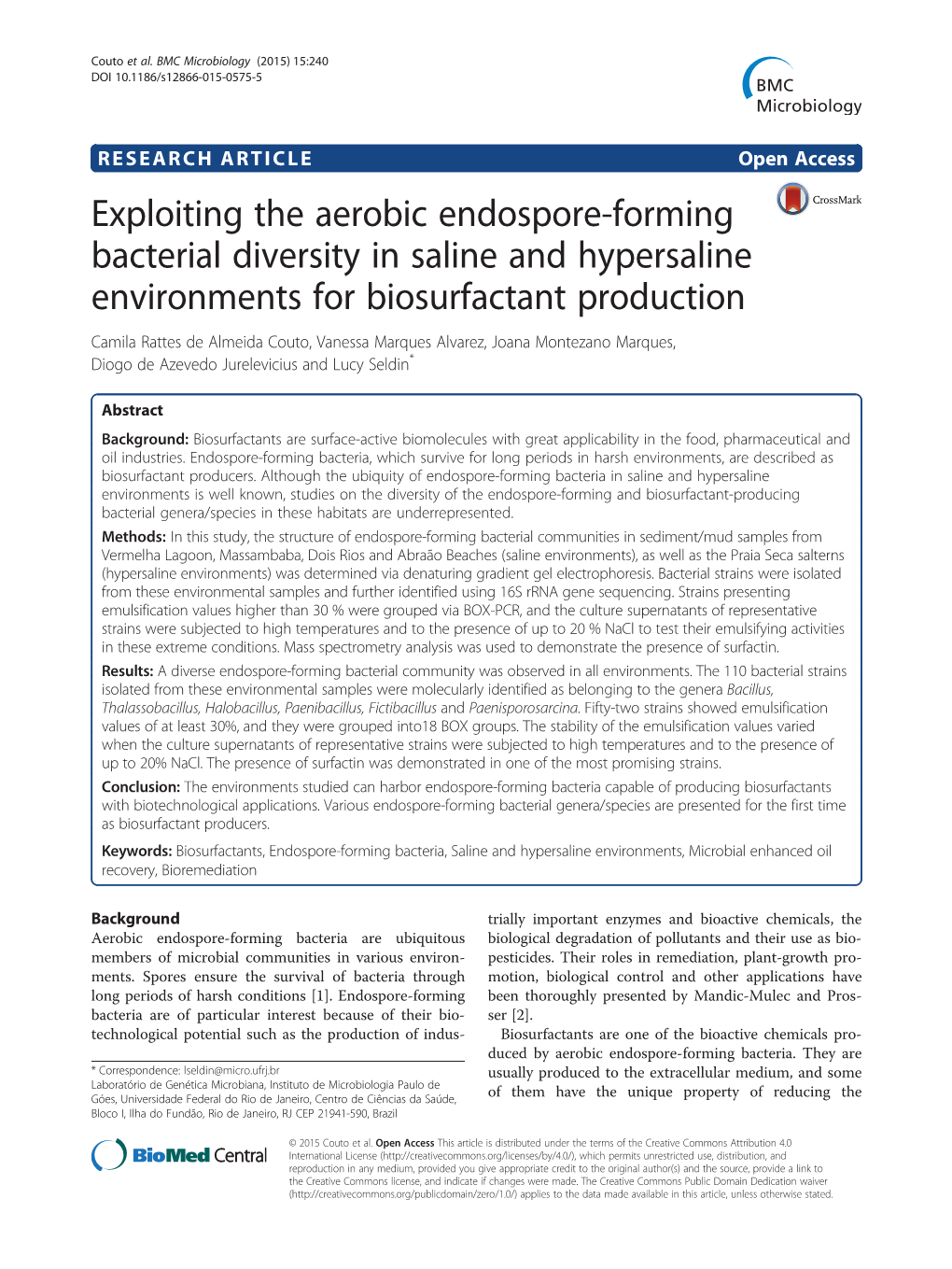 Exploiting the Aerobic Endospore-Forming Bacterial
