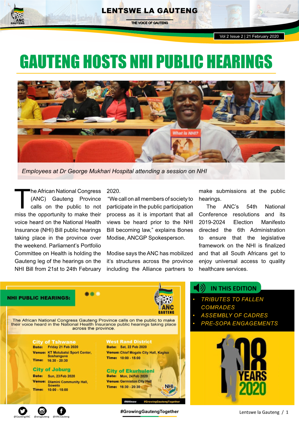 Lentswe La Gauteng 21 February 2020