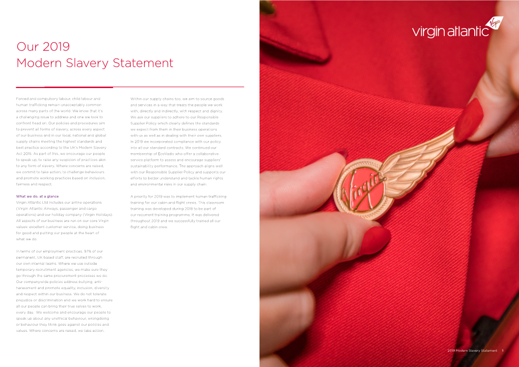 Our 2019 Modern Slavery Statement