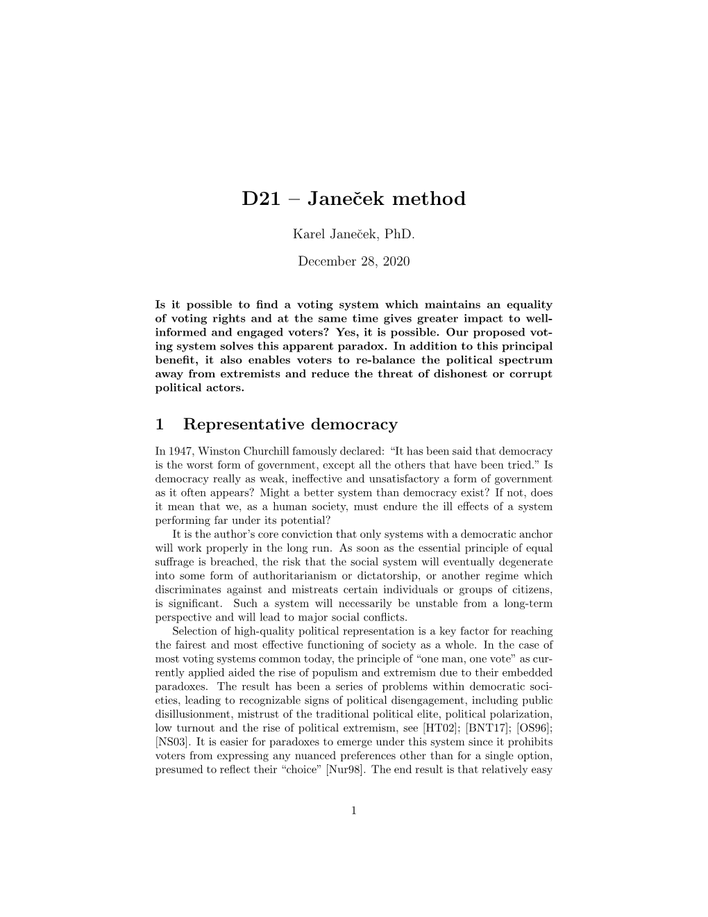 D21 – Janecek Method