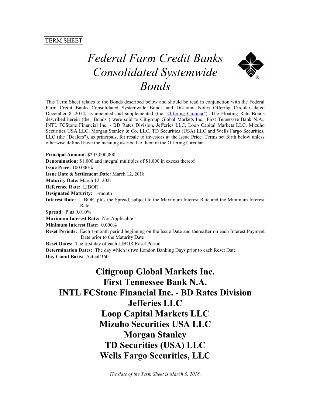 Federal Farm Credit Banks Funding Corporation