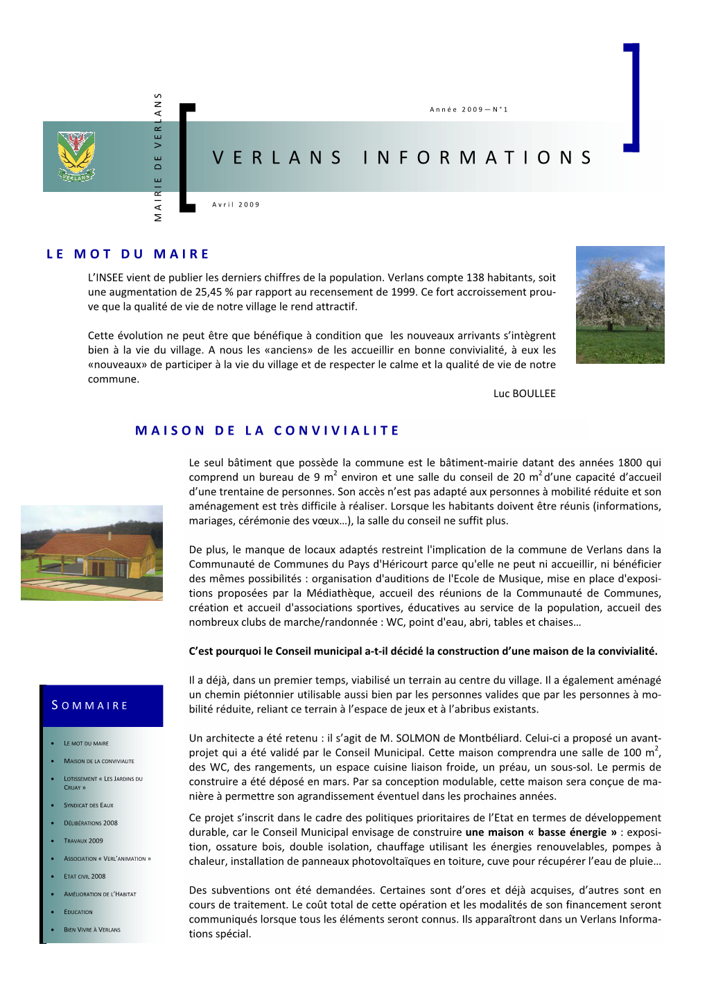 Verlans Informations 2009