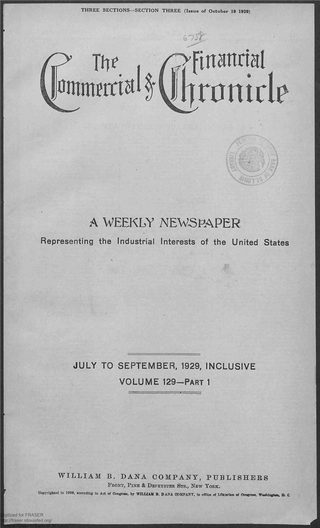 July to September, 1929, Inclusive : Index To