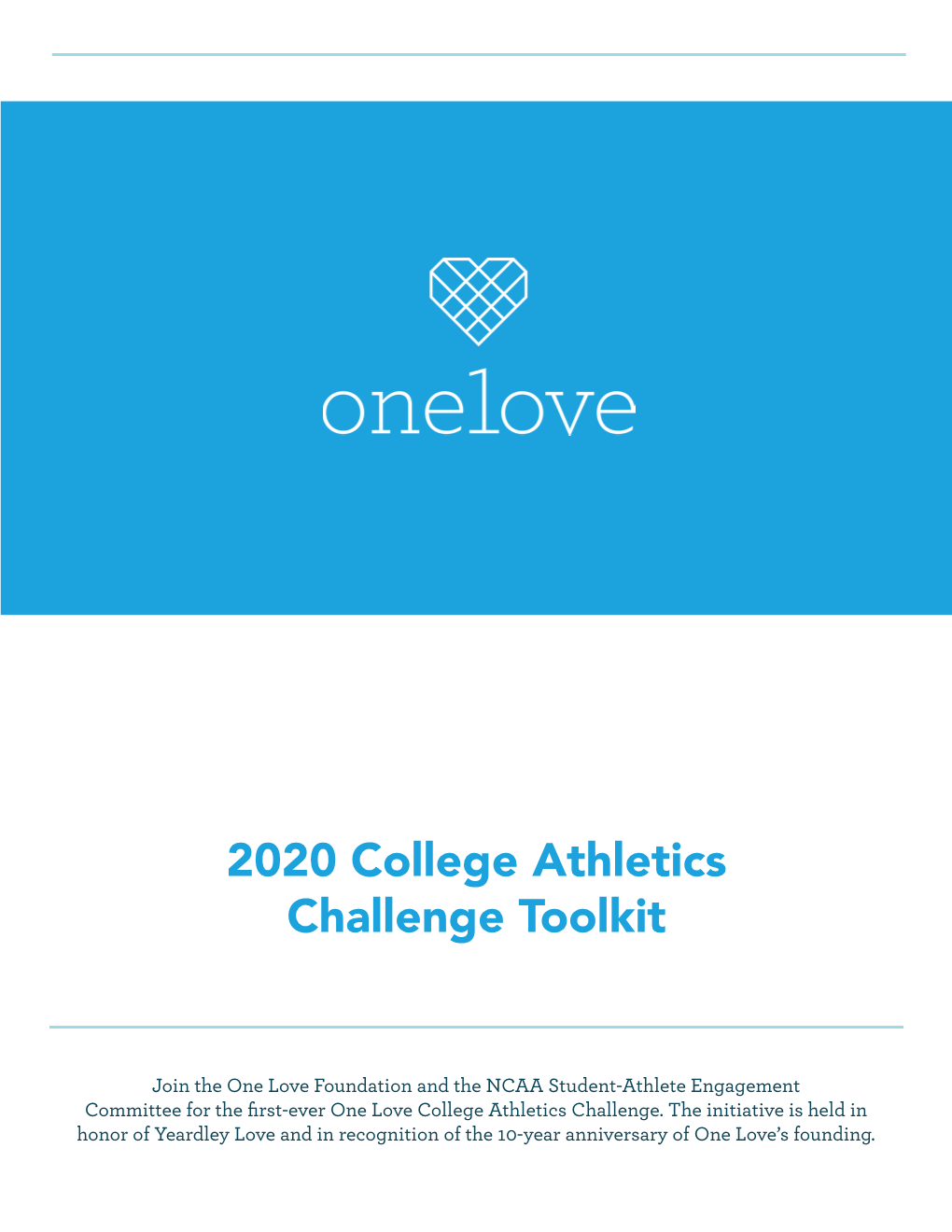 2020 College Athletics Challenge Toolkit