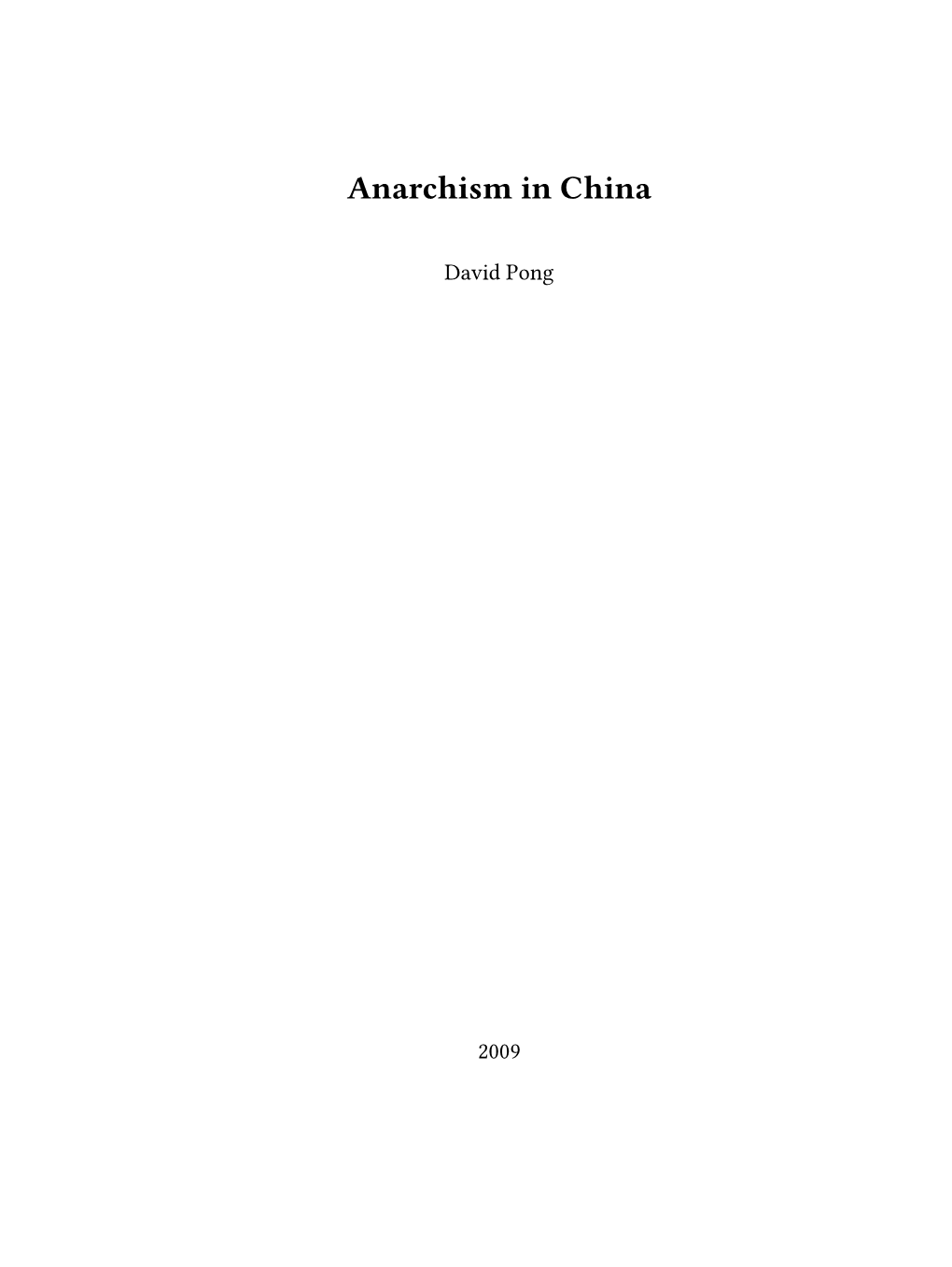 Anarchism in China