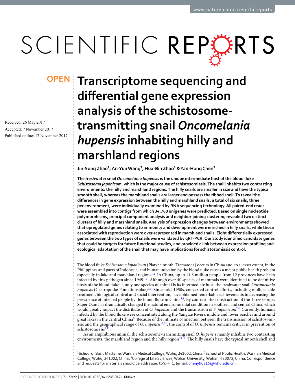 Transcriptome Sequencing and Differential Gene Expression