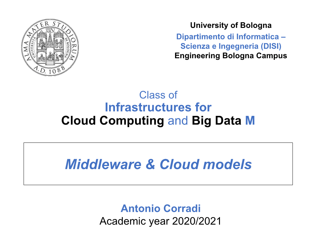 Cloud Computing and Big Data M