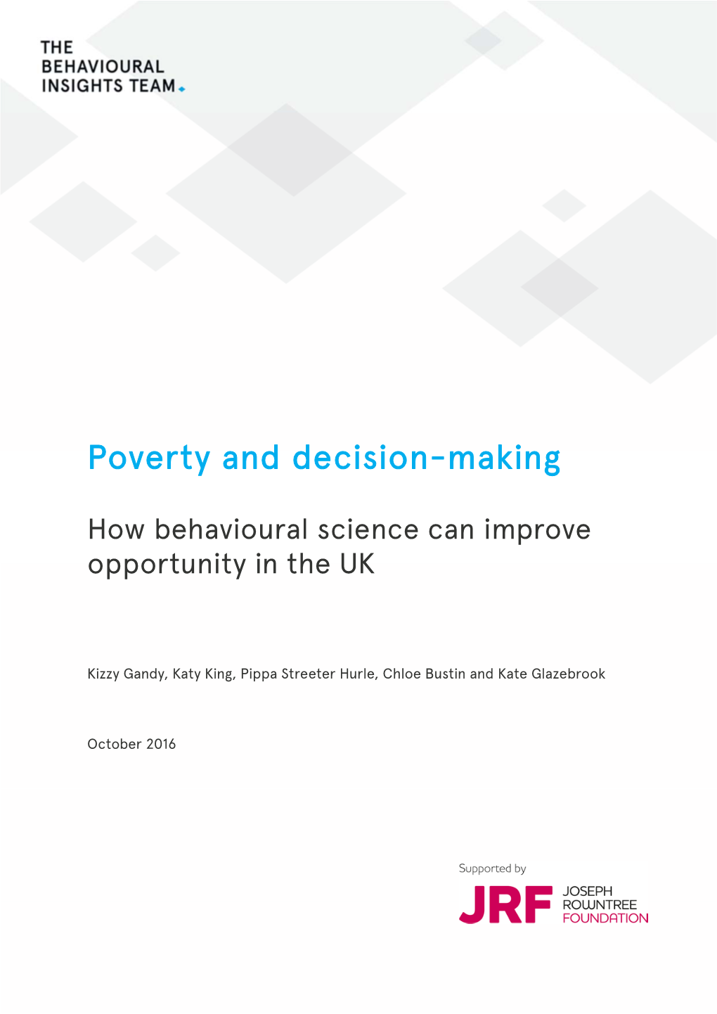 Poverty and Decision-Making