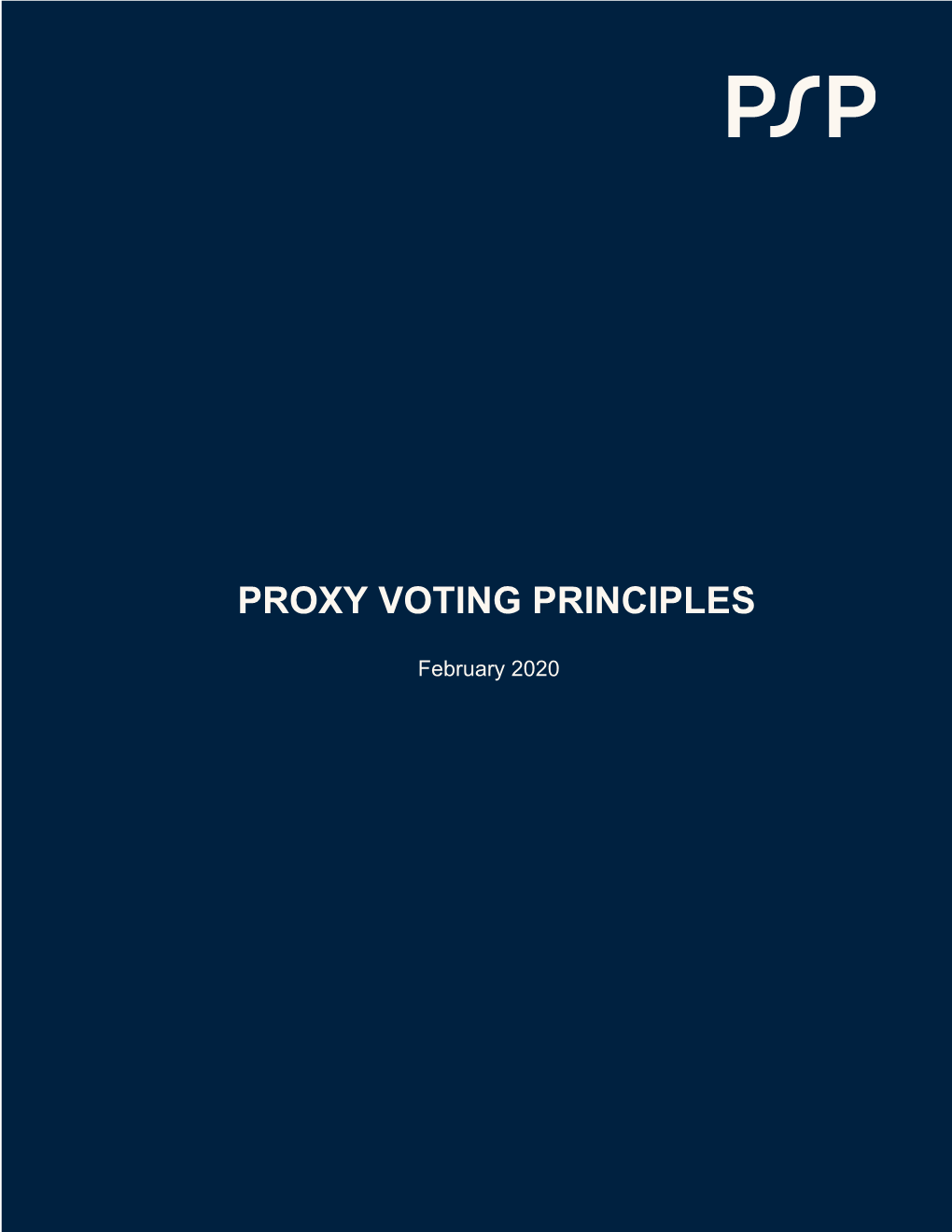 Proxy Voting Principles