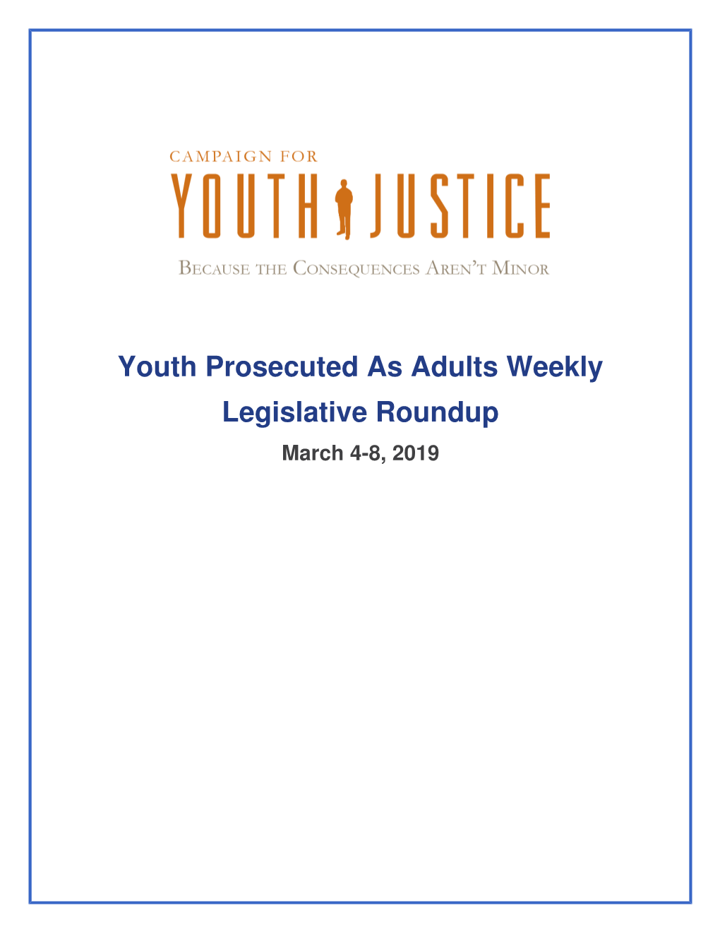 Youth Prosecuted As Adults Weekly