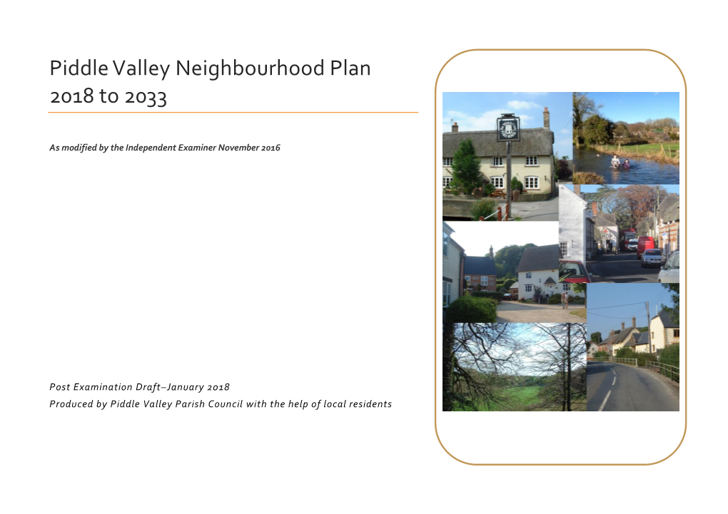 Piddle Valley Neighbourhood Plan 2018 to 2033