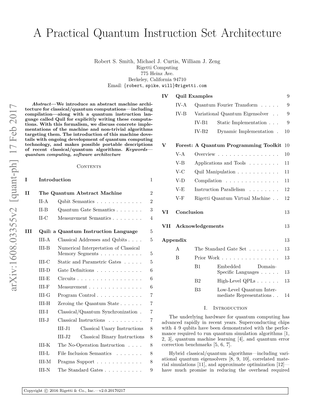 A Practical Quantum Instruction Set Architecture