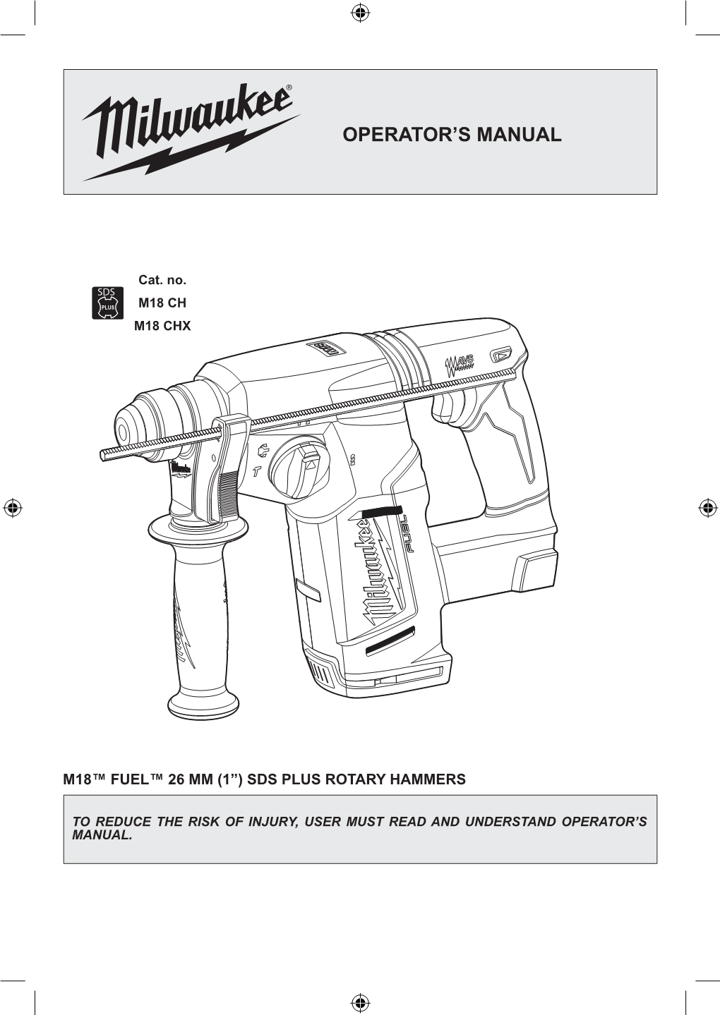 Milwaukee Rotary Hammer M18CH0