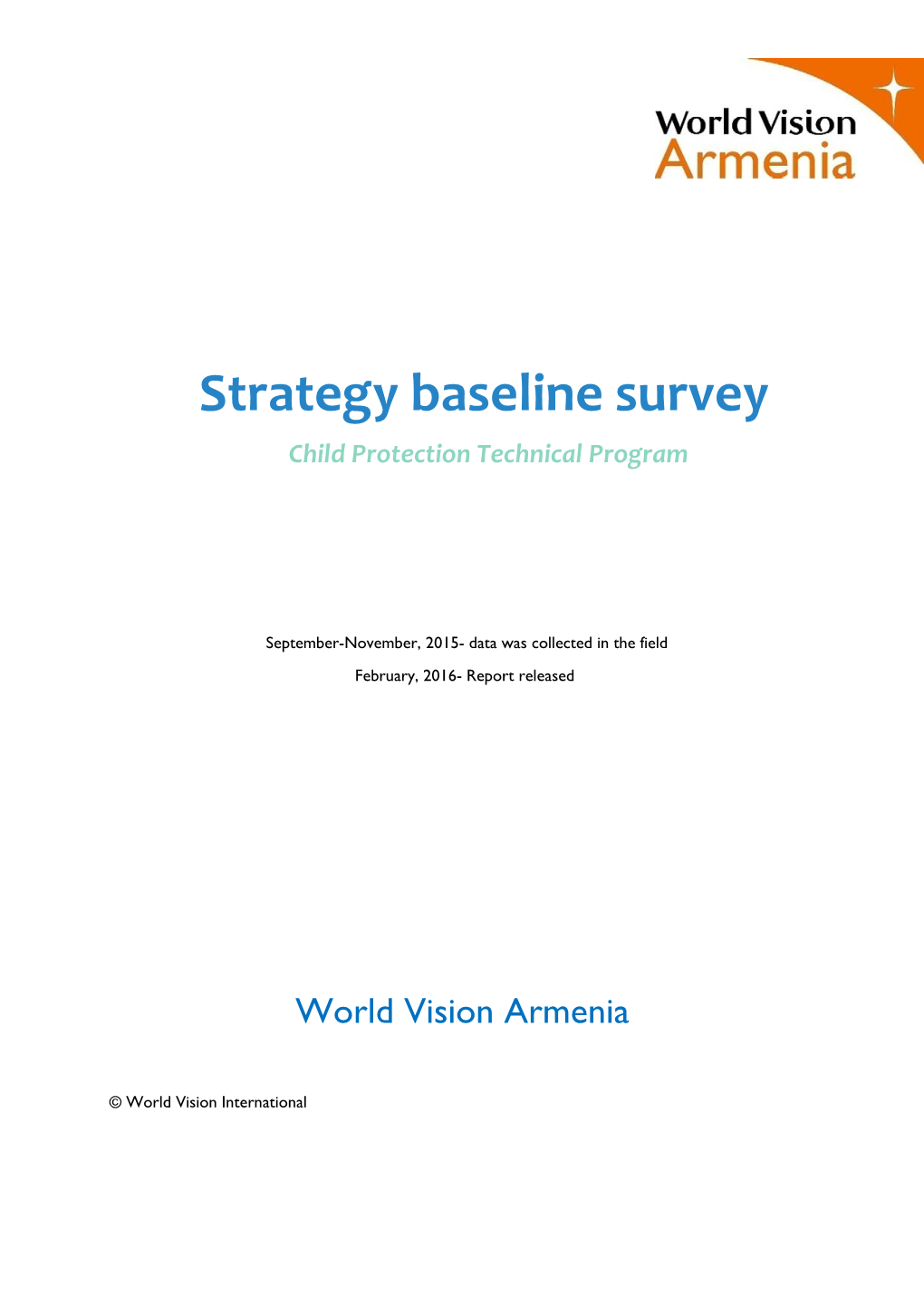Strategy Baseline Survey Child Protection Technical Program