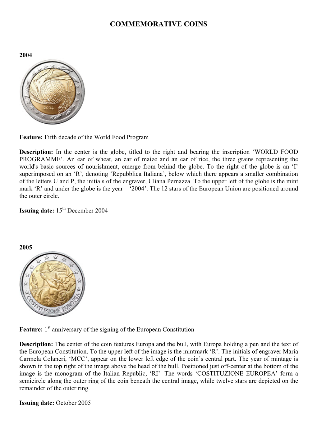 Commemorative Coins