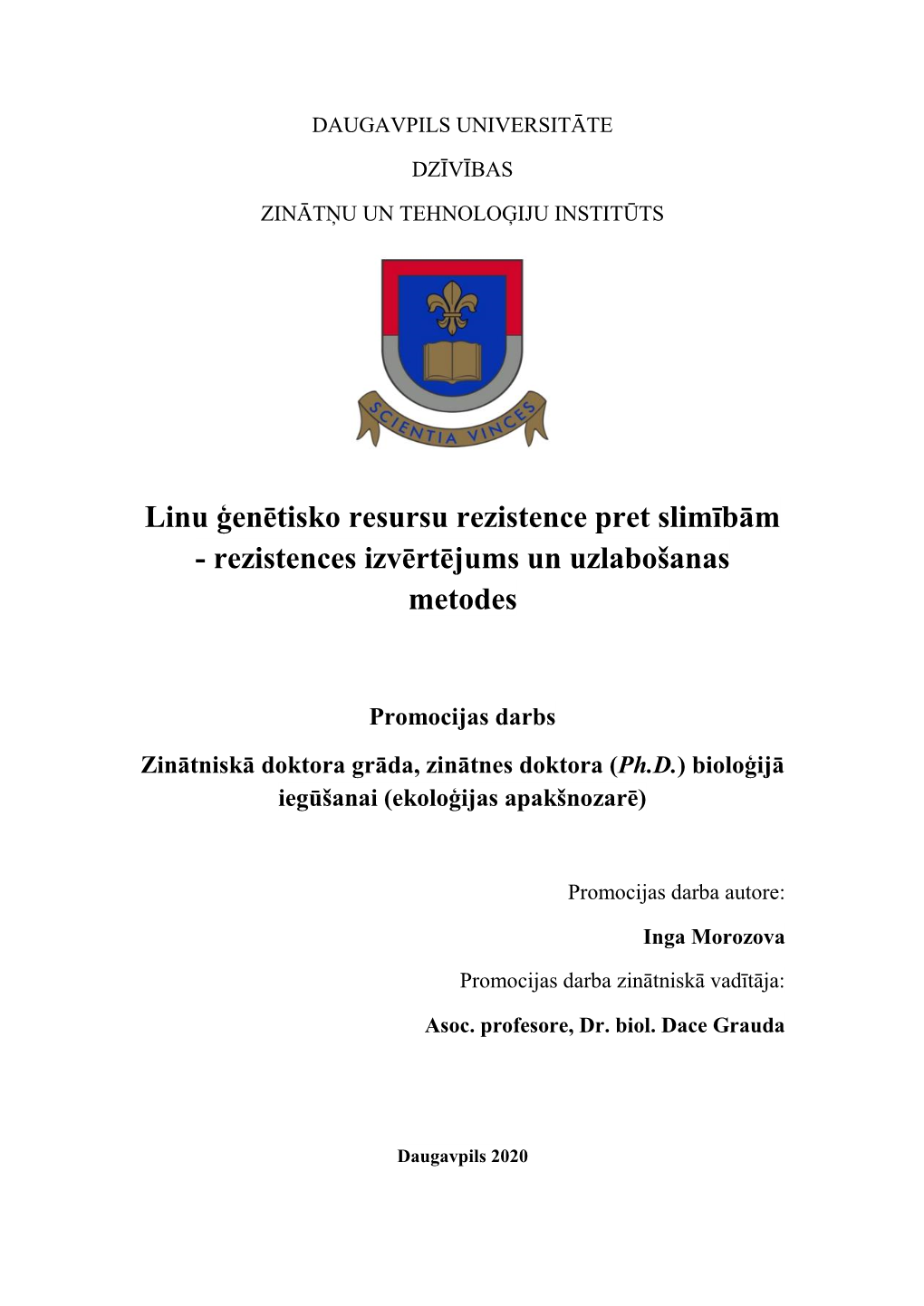 Linu Ģenētisko Resursu Rezistence Pret Slimībām - Rezistences Izvērtējums Un Uzlabošanas Metodes