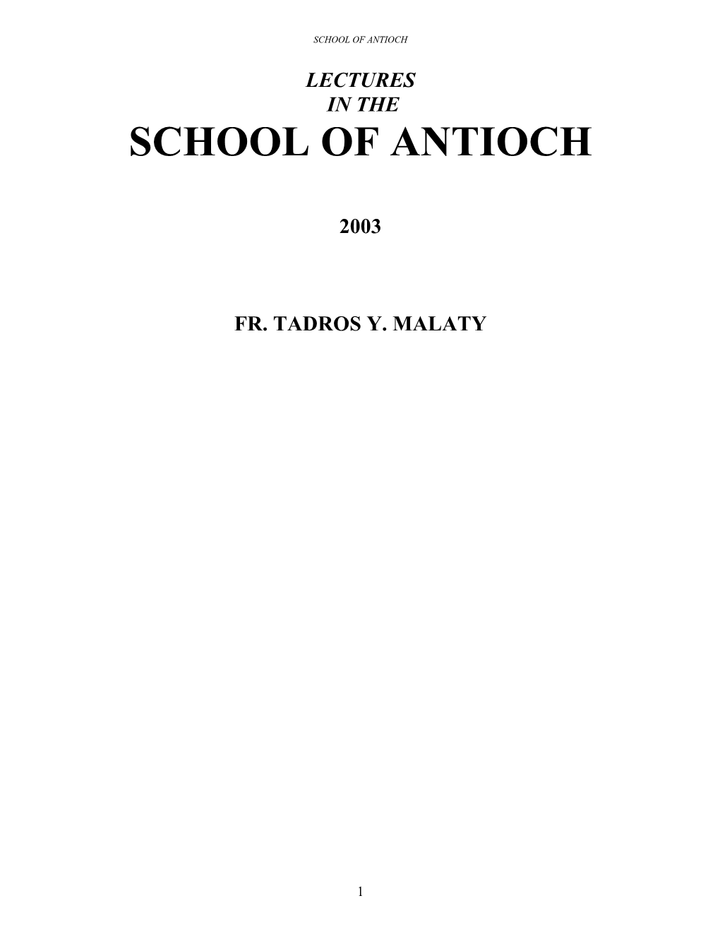 School of Antioch