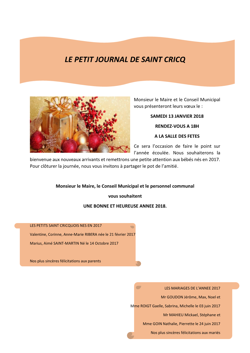 Le Petit Journal De Saint Cricq