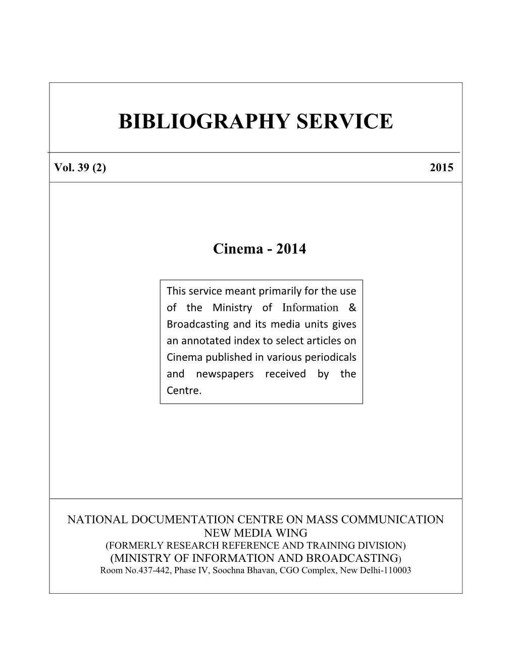 Bibliography Service