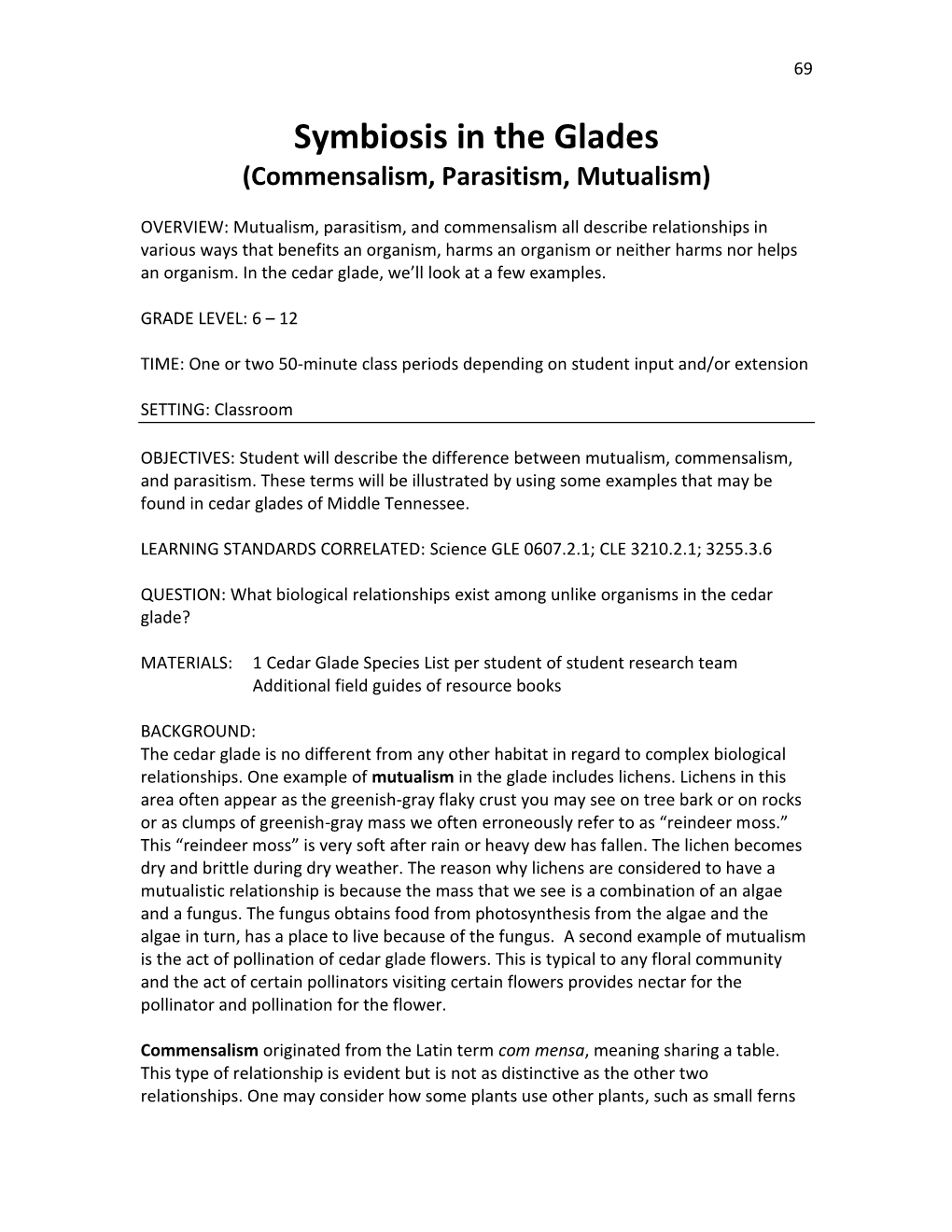 Commensalism, Parasitism, & Mutualism