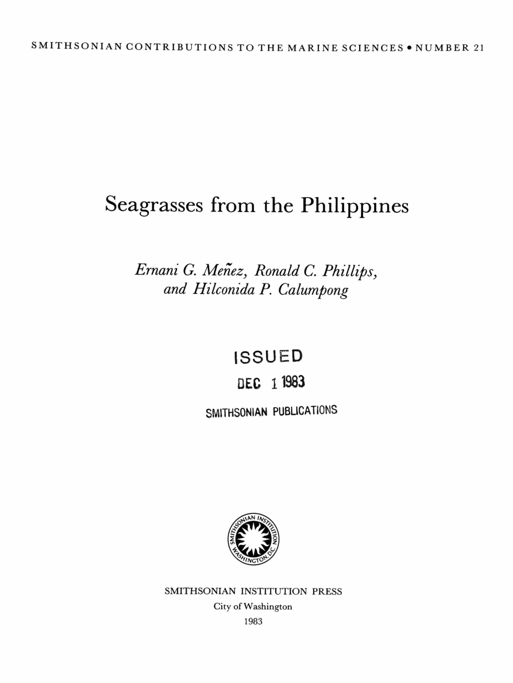 Seagrasses from the Philippines